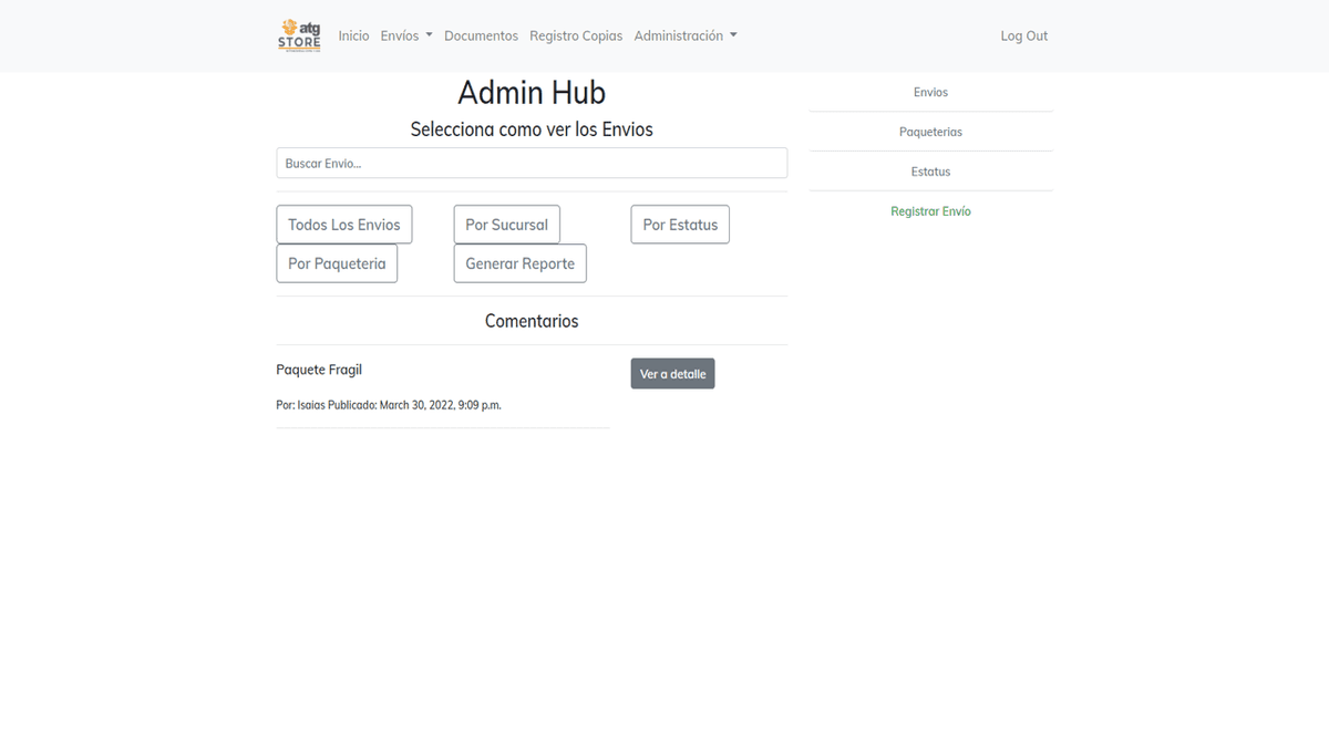 ATG Store Suite Dashboard
